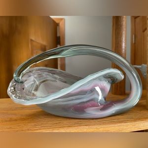 Hand blown glass art. This special piece is beautiful.